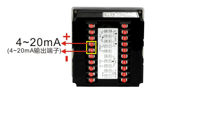 DU4A電流電壓表4-20mA輸出端子 DU4A電流電壓表4-20mA輸出端子